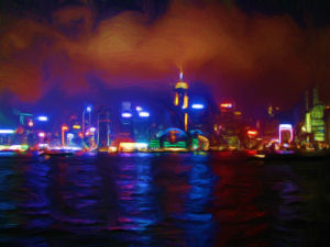 Boat on Hong Kong Bay