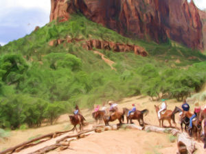 Zion on Horseback